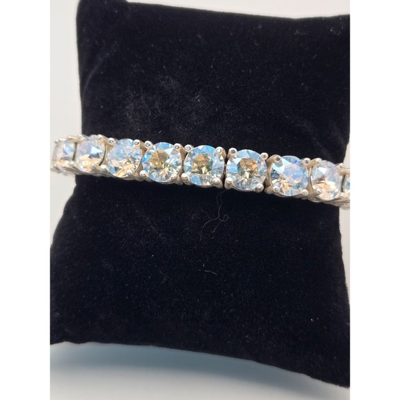 Park Lane Impression Tennis Bracelet Silver Clear CZ Adjustable 7–8.75" - Picture 2 of 10